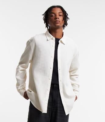 Camisa Overshirt em Tricoline Texturizada e com Botões