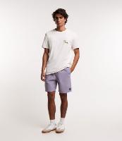 Bermuda Texturizada com Cós Elástico e Cordão para Ajuste - 1