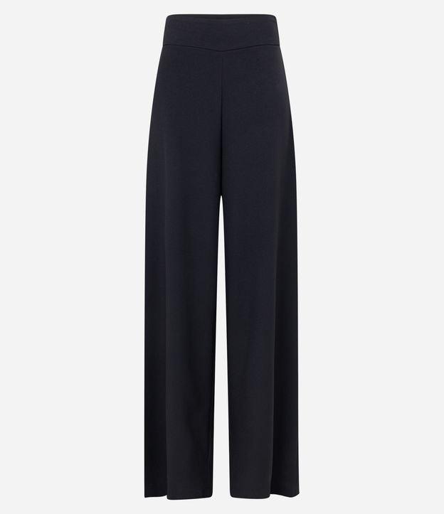 Calça Pantalona em Crepe com Zíper Invisível - 1