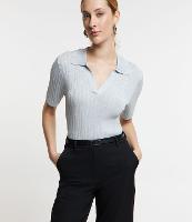 Blusa em Viscose com Texturas e Detalhe em Fio Metalizado - 1