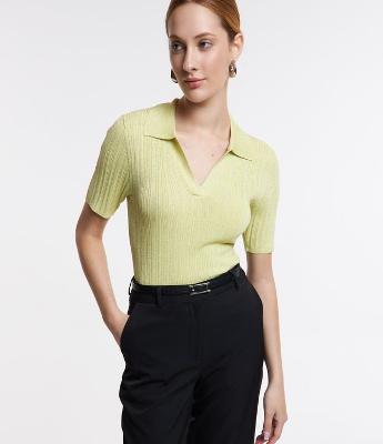 Blusa em Viscose com Texturas e Detalhe em Fio Metalizado