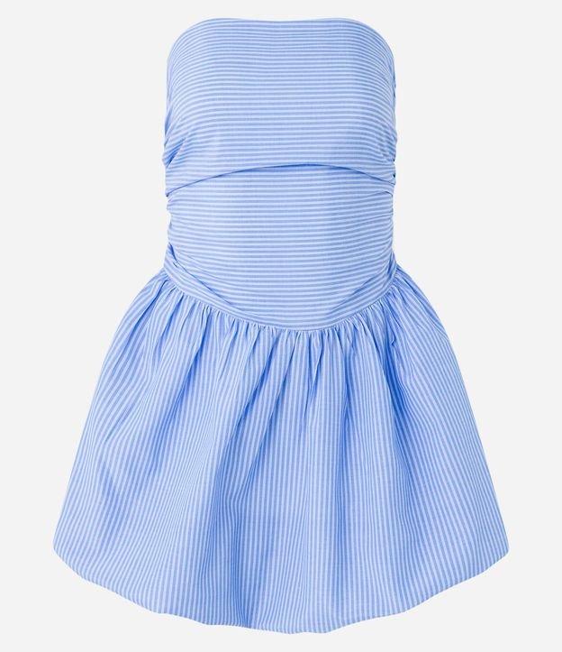 Vestido Balonê em Tricoline Tomara que Caia com Listras - 2
