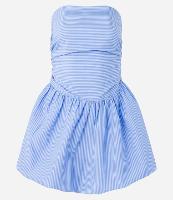 Vestido Balonê em Tricoline Tomara que Caia com Listras - 2