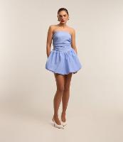 Vestido Balonê em Tricoline Tomara que Caia com Listras - 3