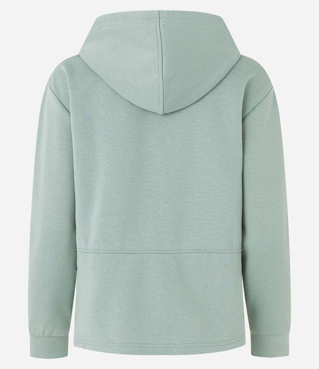 Blusa em Moletom com Capuz Ajustável e Abertura por Zíper - 1