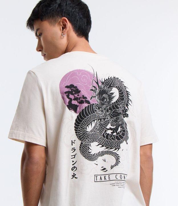 Camiseta Regular em Algodão com Estampa Dragão Take Control - 1