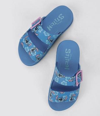 Sandália Infanitl de Tiras com Fivela e Estampa Stitch - Tam 26 ao 36