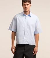 Camisa Boxy em Algodão com Estampa Listras em Fio Tinto - 2