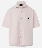 Camisa Boxy em Sarja Estonada com Bolso no Peito - 1