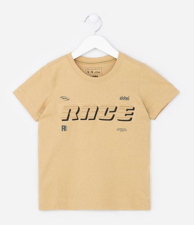 Camiseta Regular Infantil com Estampa Lettering - Tam 5 a 14 anos - 1