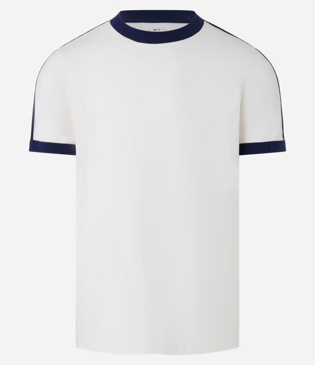 Camiseta Regular em Algodão com Listras nos Ombros - 2