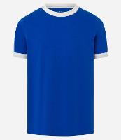 Camiseta Regular em Algodão com Listras nos Ombros - 1