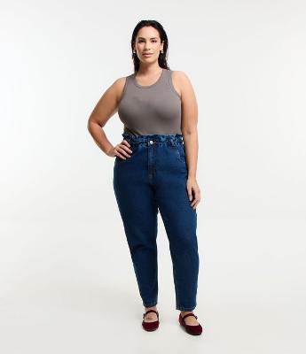 Calça Clochard em Jeans com Bolsos Curve & Plus Size