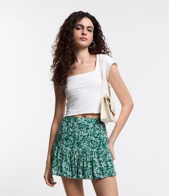 Blusa em Algodão com Textura e Frufru