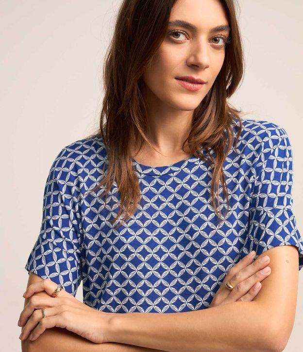 Blusa em Viscose com Estampa Abstrata - 1