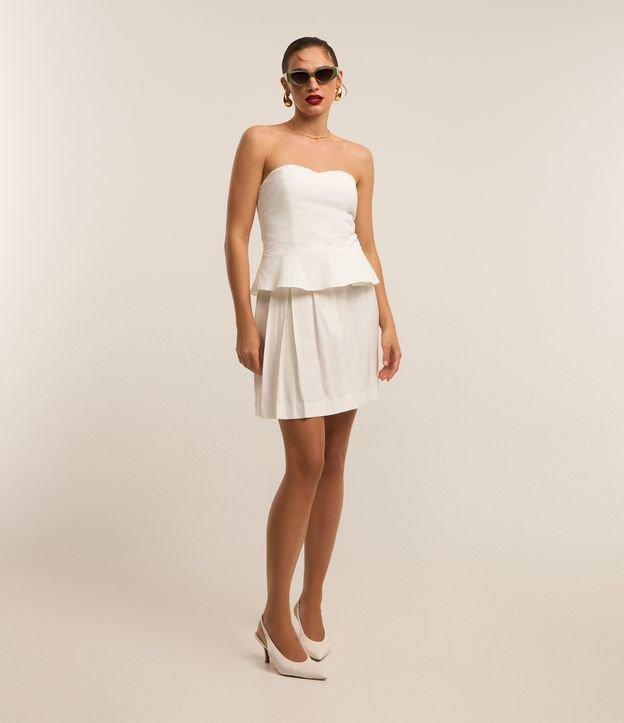 Saia em Viscose com Pregas e Detalhes em Fio Metalizado - 2