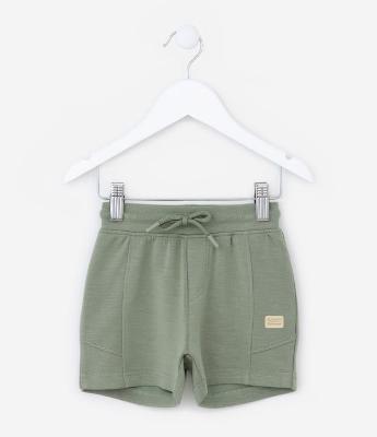 Bermuda Infantil em Modal com Recortes - Tam 1 a 5 anos