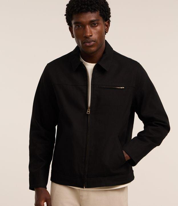 Jaqueta Trucker em Sarja com Textura e Bolsos - 2