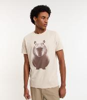 Camiseta Regular em Algodão com Estampa Capivara - 2