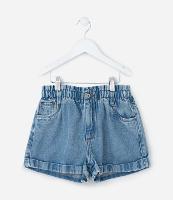 Short Clochard Infantil em Jeans com Barra Dobrada - Tam 5 a 14 Anos - 2