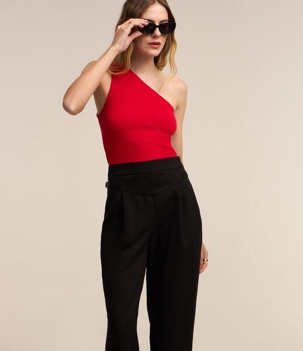 Calça Cenoura Alfaiatada com Detalhe na Lateral do Quadril - 2