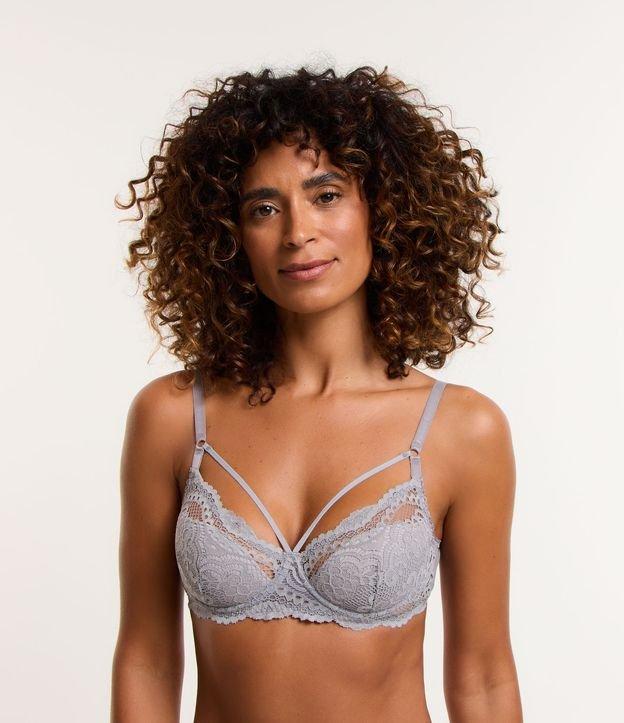 Sutiã com Bojo e Tiras em Renda Floral - 2