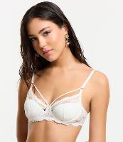 Sutiã com Bojo e Tiras em Renda Floral - 1