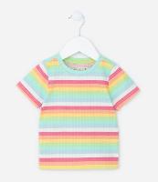 Blusa Infantil Canelada com Estampa de Listras - Tam 1 a 5 Anos - 1
