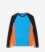 Camiseta Infantil com Proteção UV e Estampa Bloco de Cores - Tam 5 a 14 Anos - 1