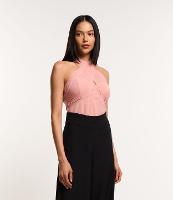 Body em Crepe com Tule e Decote Cruzado - 3