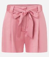 Short Curto em Cetim com Amarração e Pregas - 1