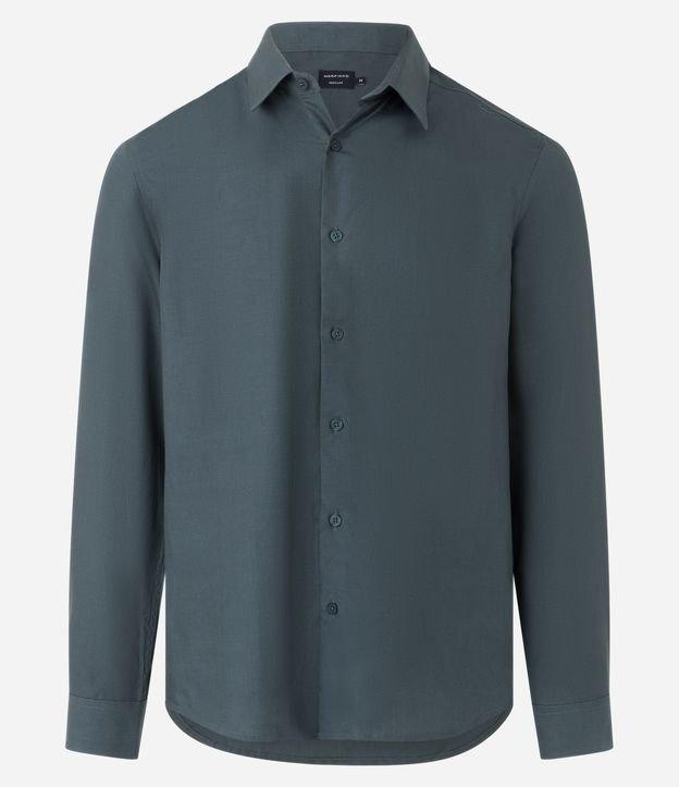 Camisa em Liocel com Linho e Abotoamento Frontal - 1