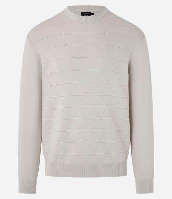 Suéter Regular em Tricô com Gola Redonda