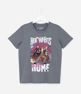 Camiseta Infantil em Algodão Estampa Harry Potter - Tam 7 a 14 anos