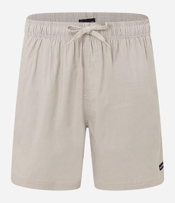 Bermuda em Tela com Cânhamo e Bolsos