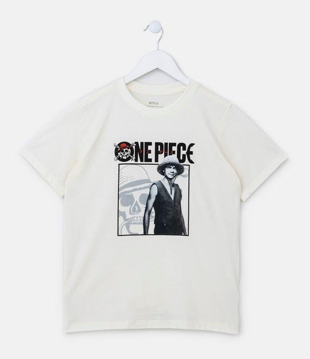 Camiseta Infantil com Estampa do One Piece Luffy - Tam 5 a 14 anos - 1