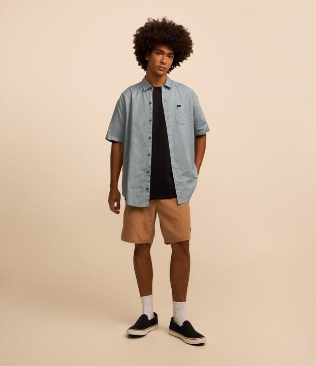 Bermuda com Cós Fixo e Cordão Contrastante - 3