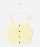 Blusa Cropped Infantil em Viscose com Lastex e Alças Finas - Tam 5 a 14 anos - 1