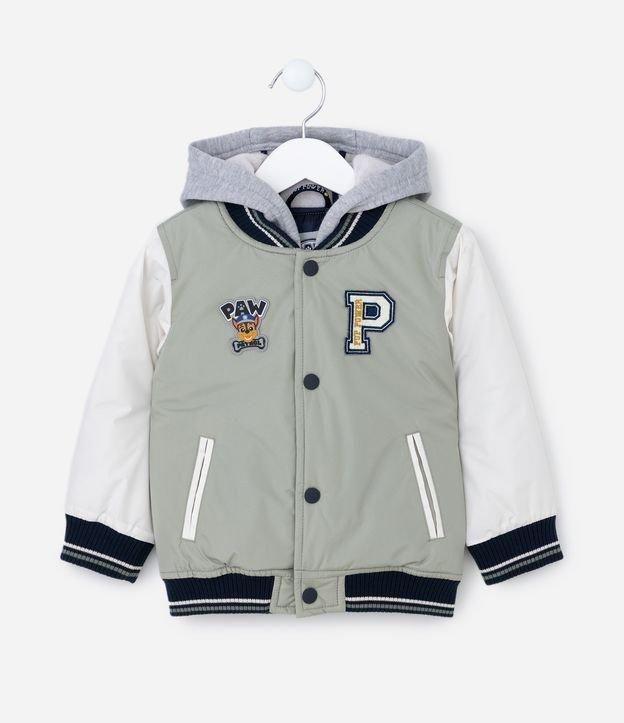 Jaqueta Bomber College com Capuz e Estampa do Patrulha Canina - Tam 1 a 5 anos - 1