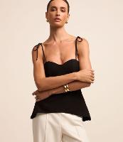 Blusa em Viscose Alfaiatada com Recortes e Amarração nas Alças - 4