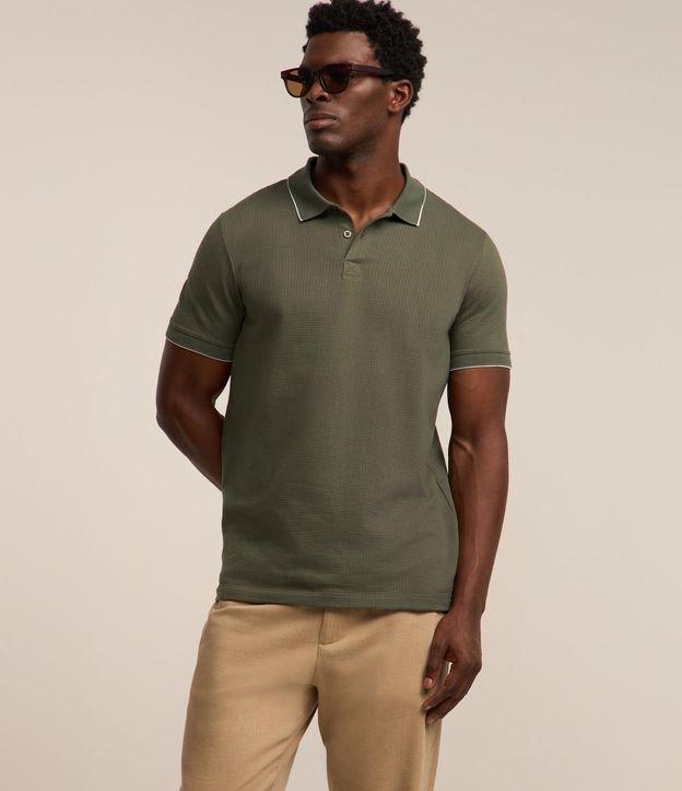 Polo em Algodão com Textura Waffle - 1