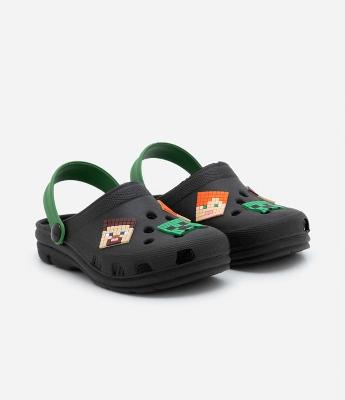 Sandália Babuche Infantil com Patch do Minecraft - Tam 22 ao 34