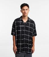 Camisa em Viscose com Botões e Estampa Xadrez - 1