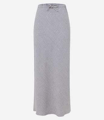 Saia New Midi em Alfaiataria com Amarração