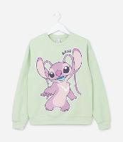 Blusão Regular Infantil em Moletom Estampa Angel Stitch - Tam 5 a 14 anos - 1