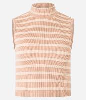 Blusa sem Manga em Seamless com Golinha Alta e Listras - 2