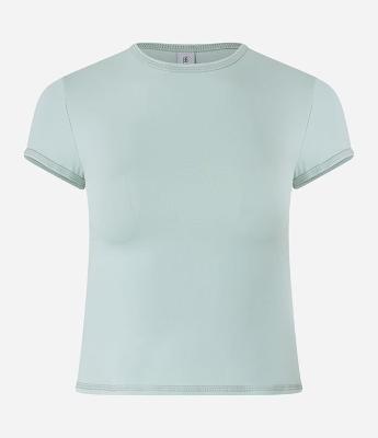 Blusa Básica em Poliamida com Manga Curta