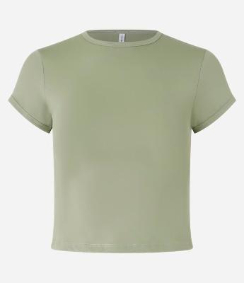 Blusa Básica em Poliamida com Manga Curta