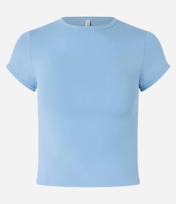 Blusa Básica em Poliamida com Manga Curta