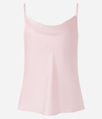 Blusa de Alcinha em Tecido Acetinado com Decote Degagê